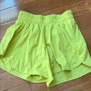 Lululemon Athletica Vibrant Yellow Athletic Shorts